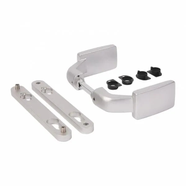 Locinox 3006FIX poort klink – Aluminium – Stiftlengte 60 mm – Vaste en/of roterende werking – Zilver