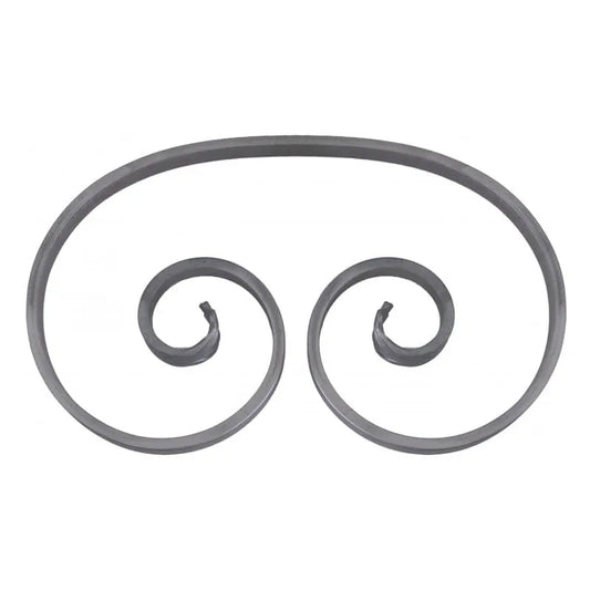 Grande Forge stalen sierkrul – C-krul – Serie R - 14 x 6 mm dikte