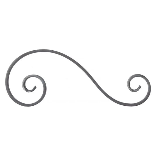 Grande Forge stalen sierkrul – S-krul – Serie S1 - 14 x 6 mm dikte