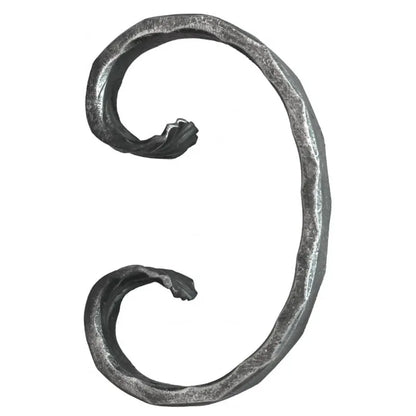 Grande Forge stalen sierkrul gehamerd – C-krul – Serie CM1 - 12 x 6 mm dikte