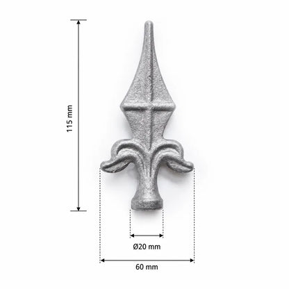 Hekpunt 60×115 mm – Ø20 mm