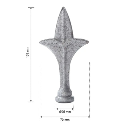 Hekpunt 70×133 mm – Ø25 mm
