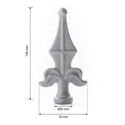 Hekpunt 70×135 mm – Ø25 mm