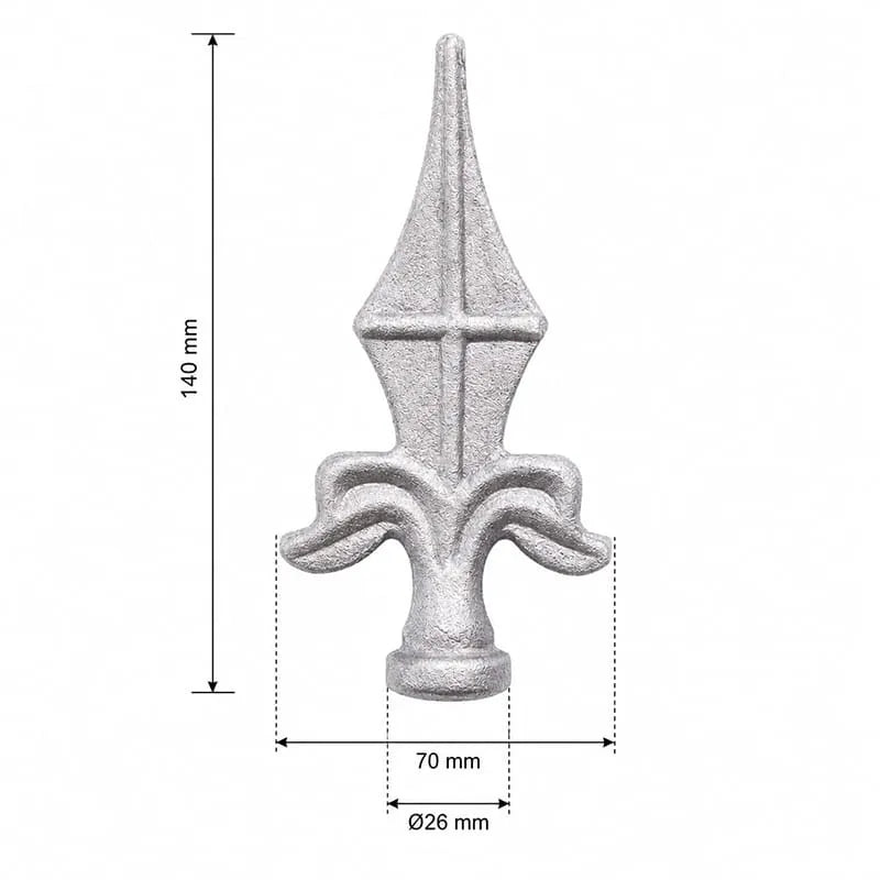 Hekpunt 70×140 mm – Ø26 mm