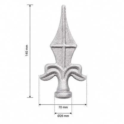 Hekpunt 70×140 mm – Ø26 mm