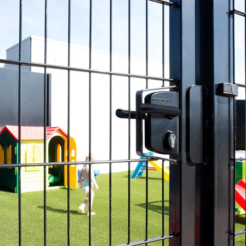 Locinox 3006B poort klink – Zwart geanodiseerd aluminium – Stiftlengte 60 mm