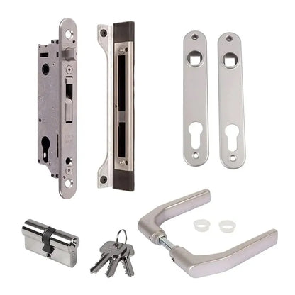 Locinox FIFTYLOCK set – Met insteekslot, klinkstel, cilinder, deurschilden & slotvanger (Zwart)