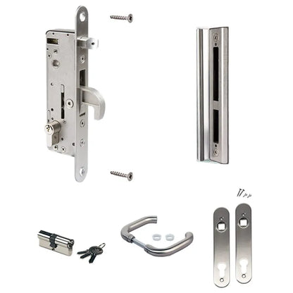 Locinox H-METAL set – Met insteekslot, klinkstel, cilinder, deurschilden & slotvanger