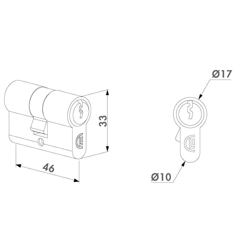 Locinox gelijksluitende cilinder 46 – 80 mm