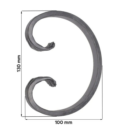Grande Forge stalen sierkrul – C-krul – Serie C - 12x6 Materiaaldikte (mm)
