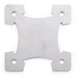 Muurplaat 210x210x5 mm, met montagegaten